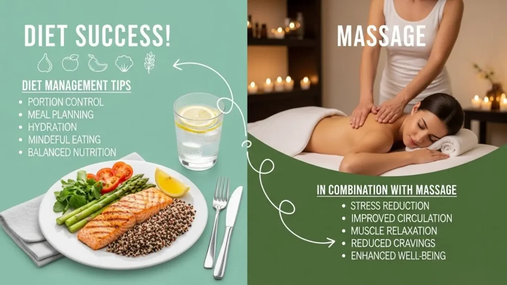 다이어트 성공! 마사지와 병행한 식단 관리 팁